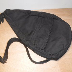 LL Bean Ameribag Black Nylon Shoulder Bag